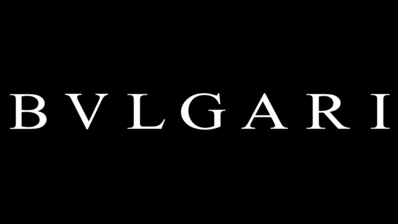 logo Bvlgari bản đen trắng