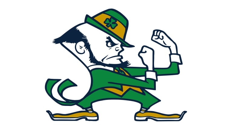 Mẫu thiết kế logo giáo dục Notre Dame Leprechaun 1