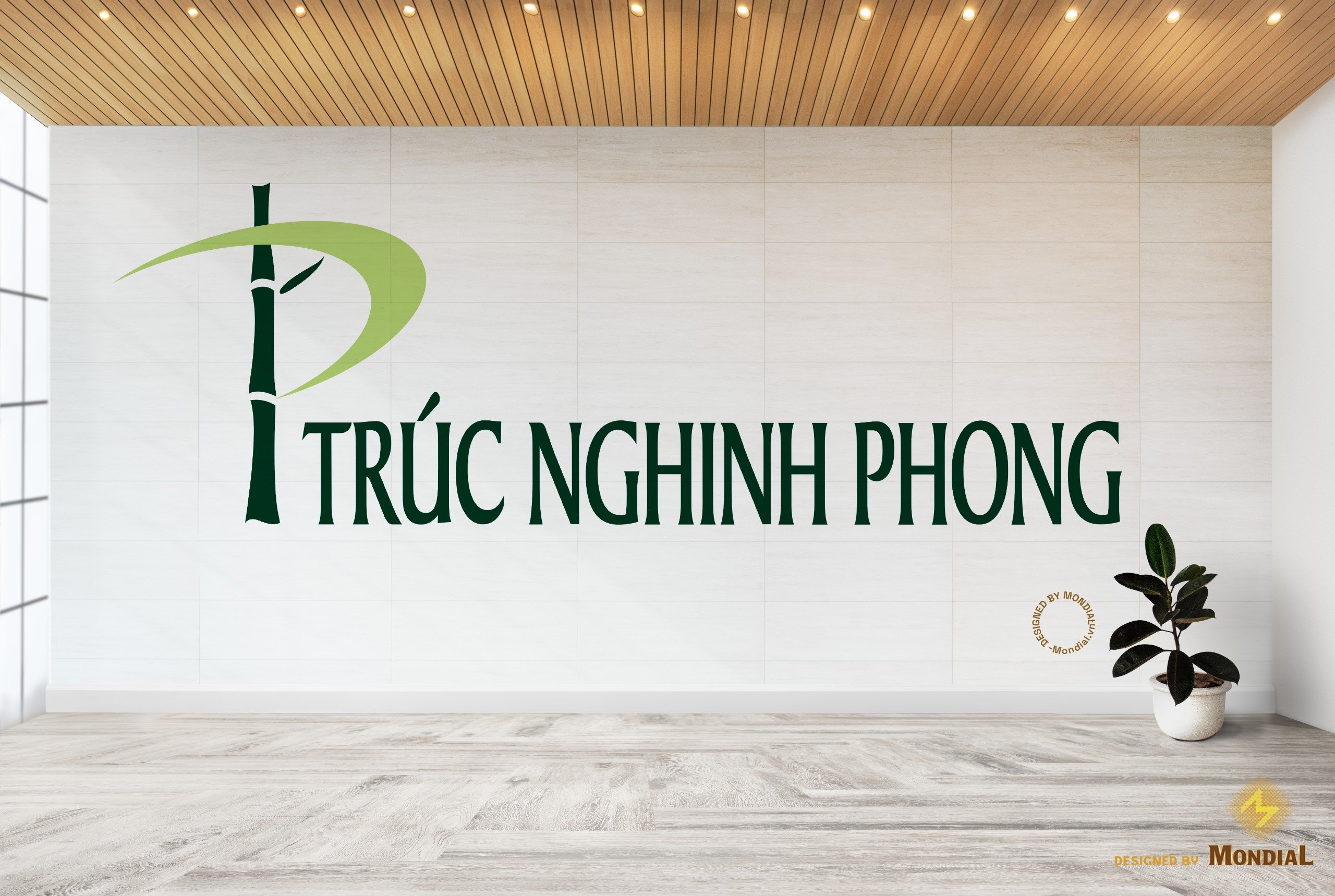 thiết kế logo trúc nghinh phong - mondial agency