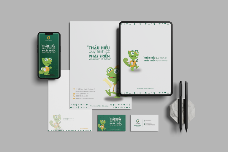 thiết kế logo green sys - mondial agency